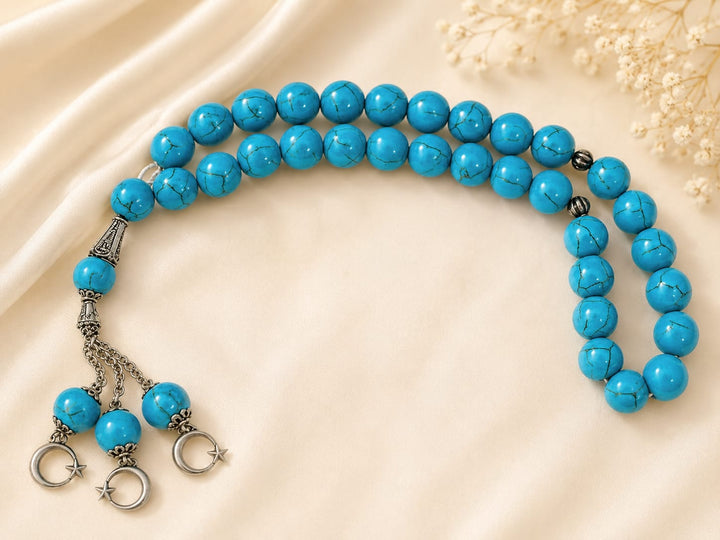 33 beads ferozi chain Tasbeeh (10mm) (TB-273) (Per Piece)