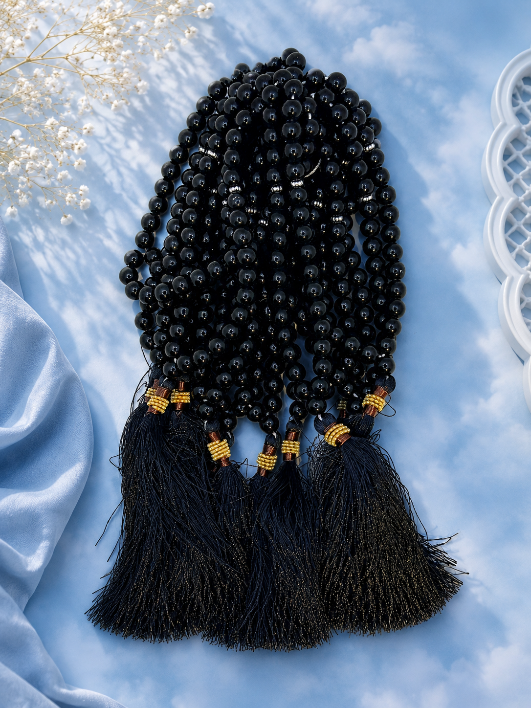33 beads fancy bumble glass marble Tasbeeh (10mm) (TB-205) (Per Dozen)