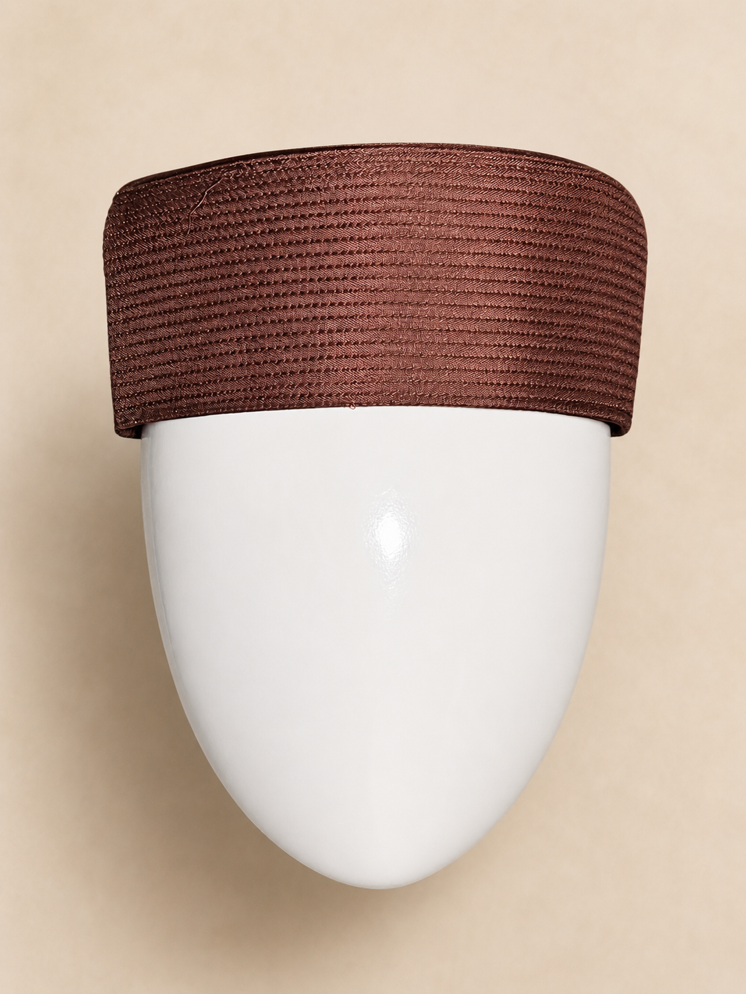 Low grade Brown Aman koofi cap (c-510) (Per Piece)