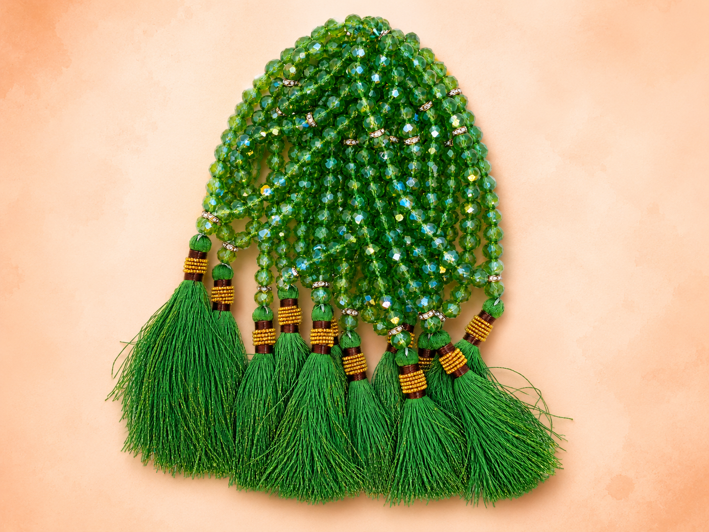 33 beads fancy bumble crystal Tasbeeh (12mm) (TB-226) (Per Dozen)
