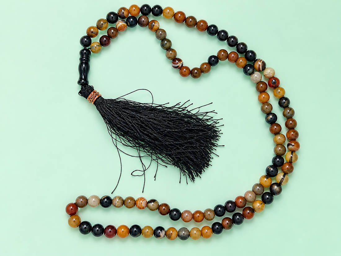 100 beads sulemani-aqeeq Tasbeeh (8mm) (TB-267) (Per Piece)
