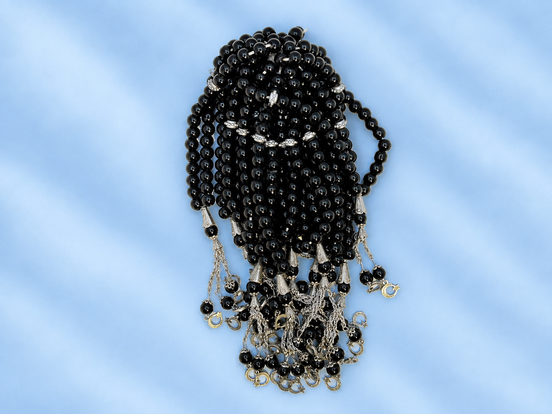 33 beads silver chain Tasbeeh (8mm) (TB-212) (Per Dozen)