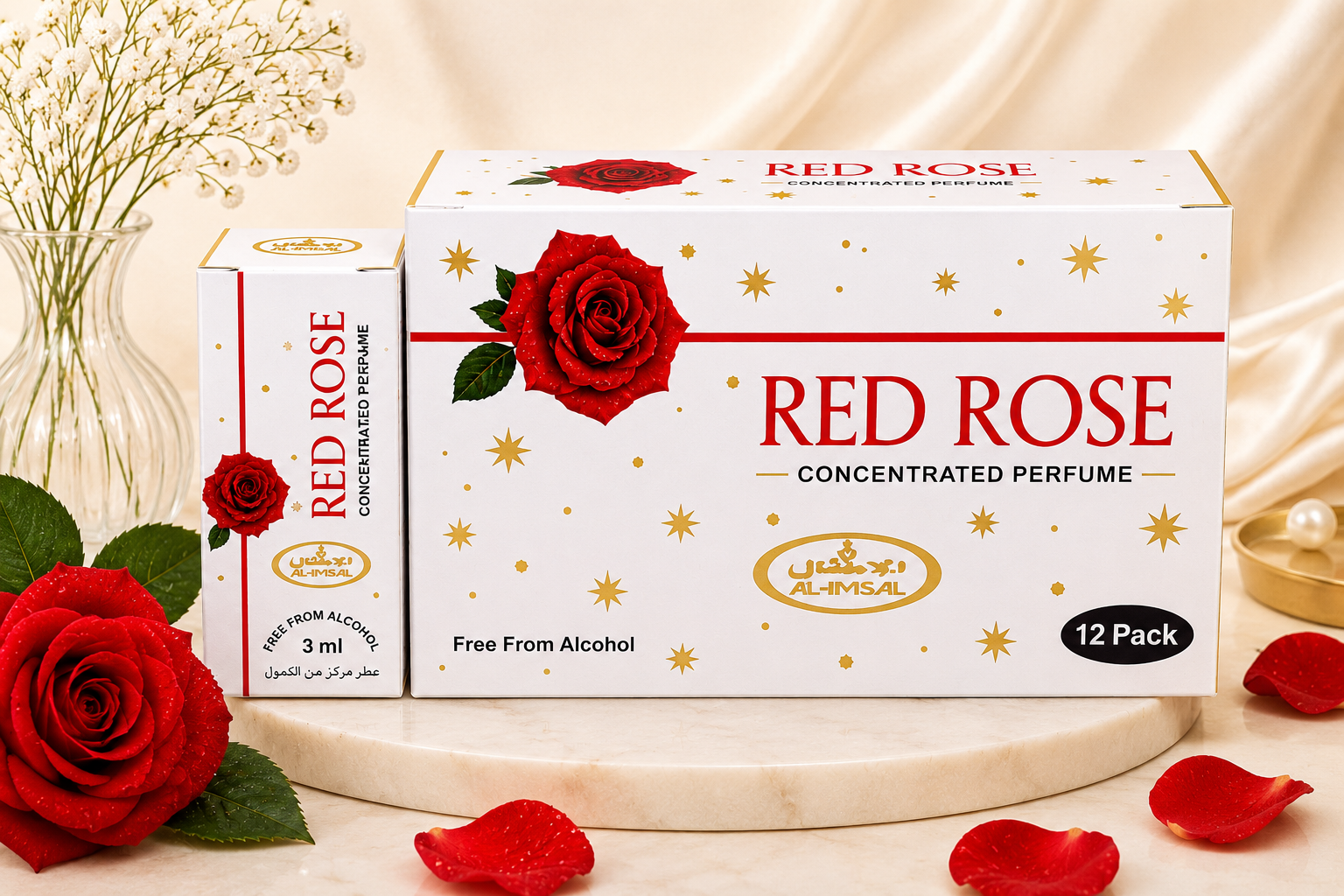 Red rose ittar 3ml (Pack of 12) (IT-603)