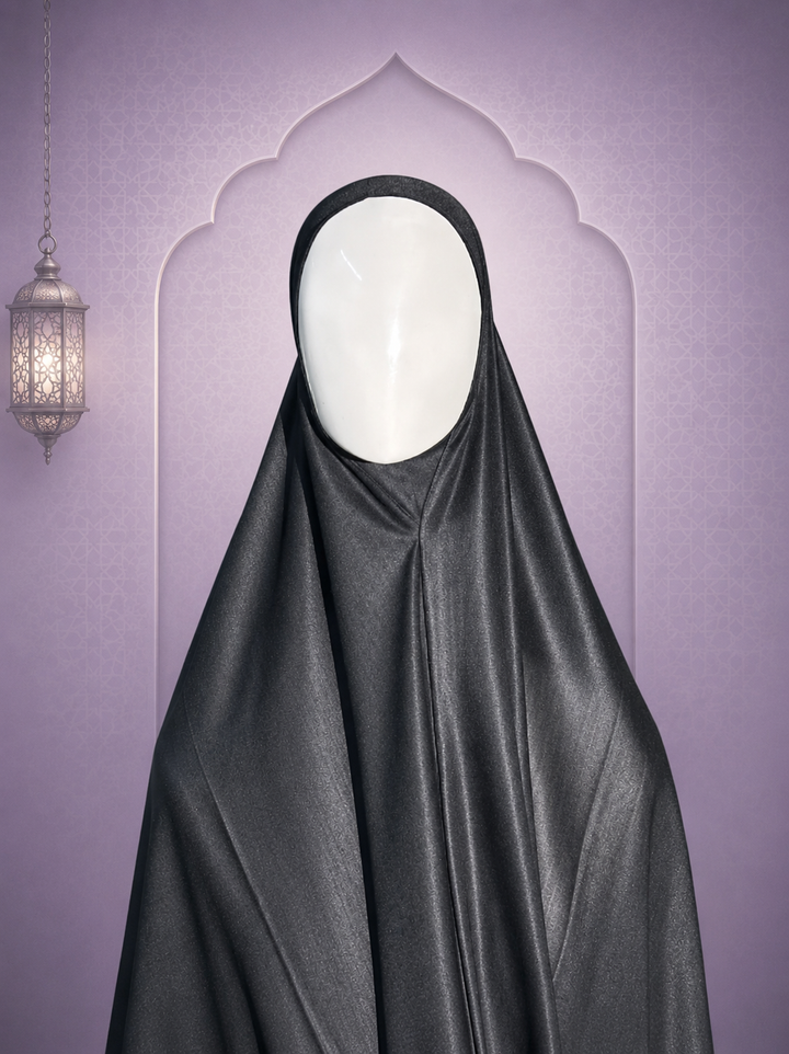 Black jersey cotton women ehram ER (309)