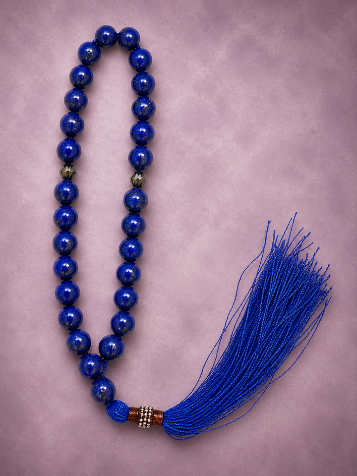 33 beads blue-aqeeq Tasbeeh (10mm) (TB-246) (Per Piece)