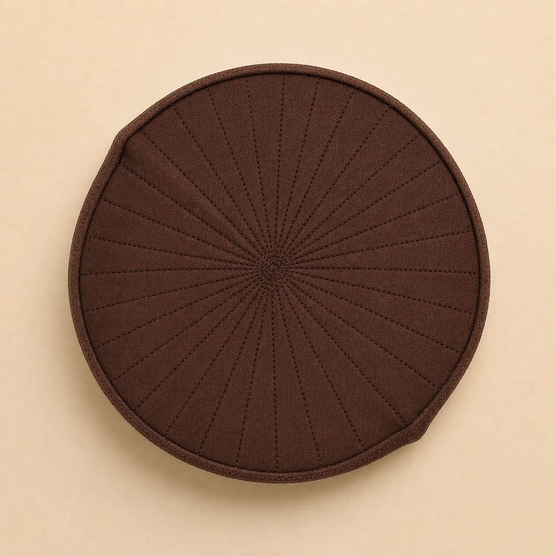 Low grade Brown Aman koofi cap (c-510) (Per Piece)