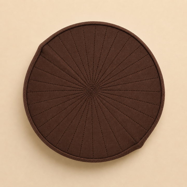 Low grade Brown Aman koofi cap (c-510) (Per Piece)
