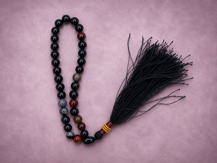 33 beads black-aqeeq Tasbeeh (8mm) (TB-247) (Per Piece)