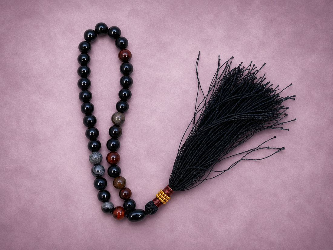 33 beads black-aqeeq Tasbeeh (10mm) (TB-244) (Per Piece)