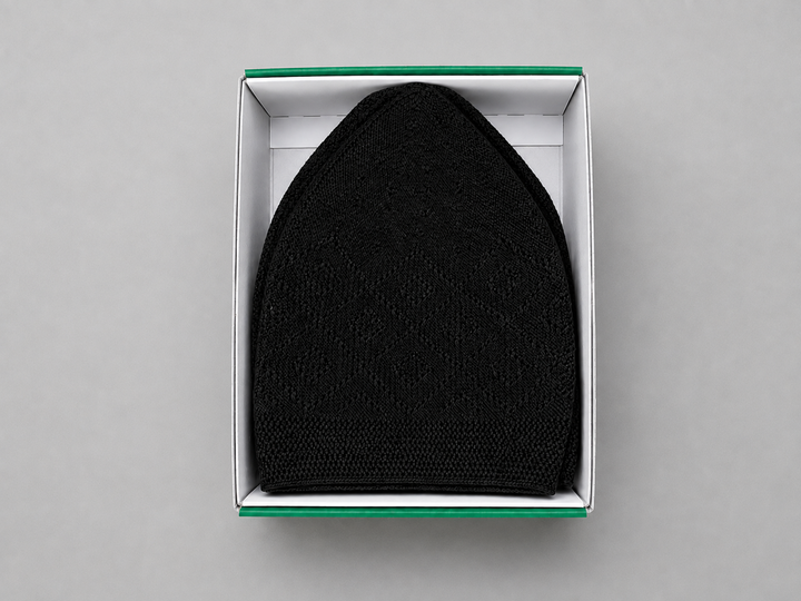 Black Turkish Prayer cap (C-506) (Per Dozen)