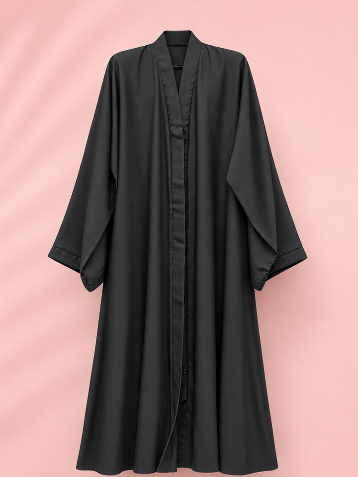 Black Button Abayas (Aby-704)