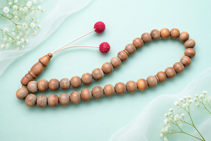 Handmade wooden Tasbeeh (33 beads) (TB-221) (Per Piece)