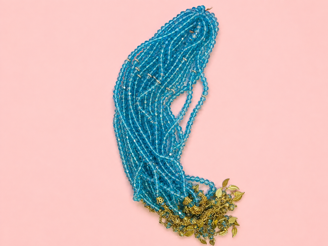 100 beads chain crystal Tasbeeh (6mm) (TB-228) (Per Dozen)