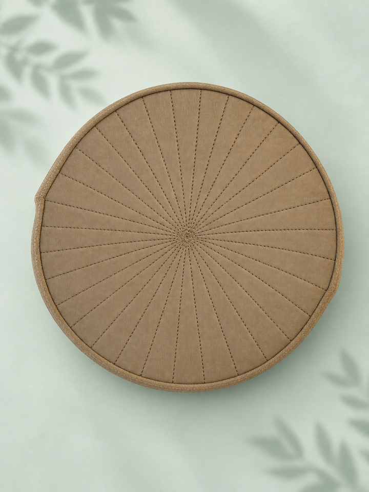 Low grade Beige Aman koofi cap (c-512) (Per Piece)